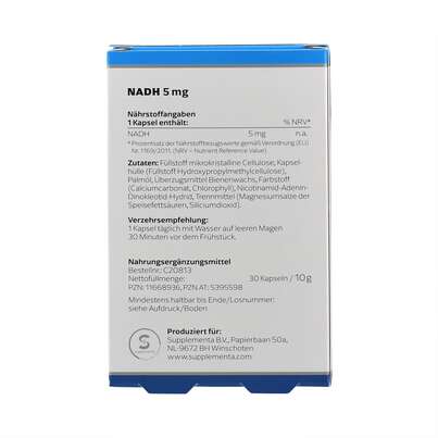 NADH 5 mg stabilisiert Klean Labs Kapseln, A-Nr.: 5395598 - 02