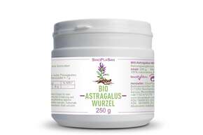 Sie sehen eine Packung BIO Astragalus-Wurzel-Pulver 100% 250g, Produktbild: 01 BIO Astragalus-Wurzel-Pulver 100% 250g, A-Nr.: 5816858 - 01