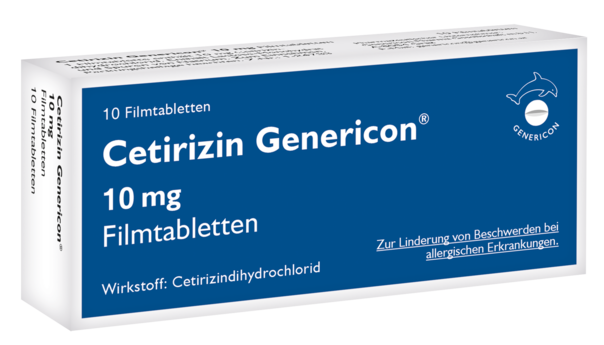 Cetirizin Genericon® 10 mg Filmtabletten, A-Nr.: 2444215 - 01