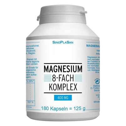 Magnesium 8-fach Komplex 400 mg 180 Kapseln, A-Nr.: 5374892 - 01