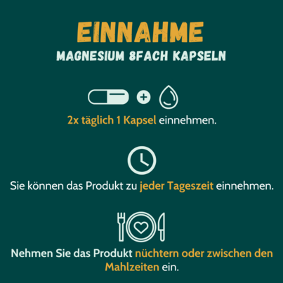 Magnesium 8-fach Komplex 400 mg 180 Kapseln, A-Nr.: 5374892 - 02