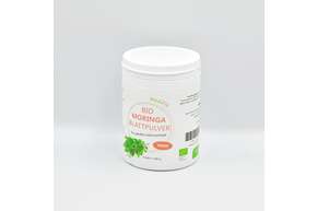 Sie sehen eine Packung Bio Moringa Blattpulver, Produktbild: 01 Bio Moringa Blattpulver, A-Nr.: 4750146 - 01