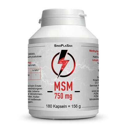 MSM 750 mg MONO 99,9% 180 Kapseln, A-Nr.: 5173751 - 01