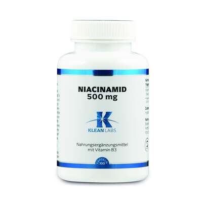 Niacinamid (B3) 500 mg Klean Labs Kapseln, A-Nr.: 5598232 - 01