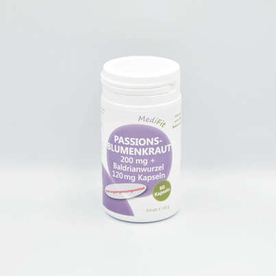 Passionsblumenkraut 200 mg + Baldrianwurzel 120 mg, A-Nr.: 4547818 - 01