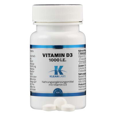 Vitamin D3 1000 i.E. Klean Labs Tabletten, A-Nr.: 5598284 - 04