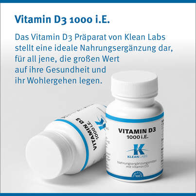 Vitamin D3 1000 i.E. Klean Labs Tabletten, A-Nr.: 5598284 - 06