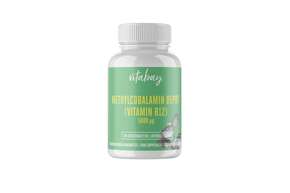 Sie sehen eine Packung Vitabay Vitamin B12 Depot 5000 mcg Lutschtabletten, Produktbild: 01 Vitabay Vitamin B12 Depot 5000 mcg Lutschtabletten, A-Nr.: 5878486 - 01