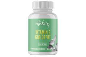 Sie sehen eine Packung Vitabay Vitamin E 600 IE Weichkapseln, Produktbild: 01 Vitabay Vitamin E 600 IE Weichkapseln, A-Nr.: 5878144 - 01