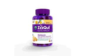 Sie sehen eine Packung WICK ZzzQuil Gute Nacht mit Melatonin Mango-Banane, Produktbild: 01 WICK ZzzQuil Gute Nacht mit Melatonin Mango-Banane, A-Nr.: 5676825 - 01