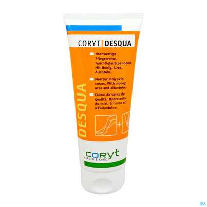 Sie sehen eine Packung Coryt Hautschutzpflege Creme Desqua 100ml, Produktbild: 01 Coryt Hautschutzpflege Creme Desqua 100ml, A-Nr.: 4731551 - 01