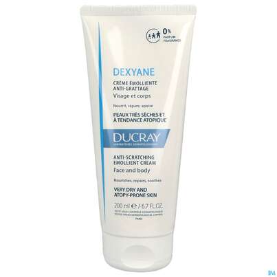 Sie sehen eine Packung Ducray Dexyane Creme Gegen Juckreiz 200ml, Produktbild: 02 Ducray Dexyane Creme Gegen Juckreiz 200ml, A-Nr.: 5630728 - 02