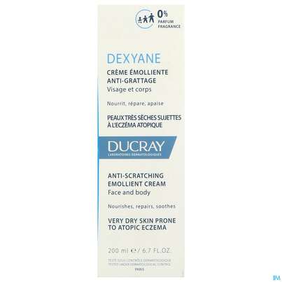 Sie sehen eine Packung Ducray Dexyane Creme Gegen Juckreiz 200ml, Produktbild: 03 Ducray Dexyane Creme Gegen Juckreiz 200ml, A-Nr.: 5630728 - 03