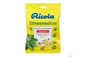 Sie sehen eine Packung Ricola Zuckerfrei Zitronenmelisse Beute 75g, Produktbild: 01 Ricola Zuckerfrei Zitronenmelisse Beute 75g, A-Nr.: 5627382 - 01
