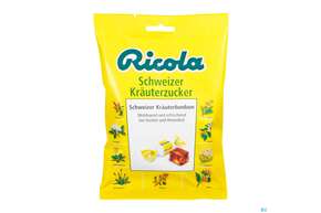 Sie sehen eine Packung Ricola Original Kraeuterzucker Beute 75g, Produktbild: 01 Ricola Original Kraeuterzucker Beute 75g, A-Nr.: 5627330 - 01