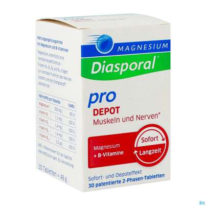 Magnesium Diasporal/pro Depot +b-vitamin Muskel +nerven 30st, A-Nr.: 5722399 - 02