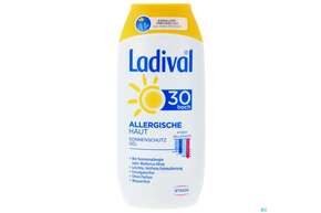 Sie sehen eine Packung Sonnenprodukte Ladival/allerg Gel F30 200ml, Produktbild: 01 Sonnenprodukte Ladival/allerg Gel F30 200ml, A-Nr.: 3083860 - 01