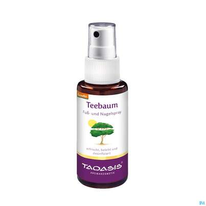 Sie sehen eine Packung Taoasis Teebaum Fuß Spray 50ml, Produktbild: 03 Taoasis Teebaum Fuß Spray 50ml, A-Nr.: 3166008 - 03