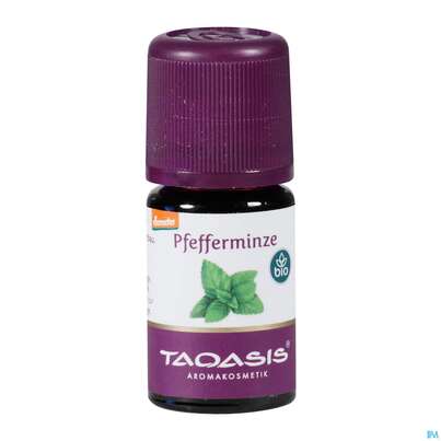 Sie sehen eine Packung Aetherische Oele Taoasis Bio/demeter Pfefferminze 5ml, Produktbild: 03 Aetherische Oele Taoasis Bio/demeter Pfefferminze 5ml, A-Nr.: 3165291 - 03
