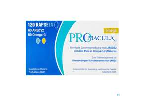 Sie sehen eine Packung Promacula Kapseln Omega 120st, Produktbild: 01 Promacula Kapseln Omega 120st, A-Nr.: 3170837 - 01