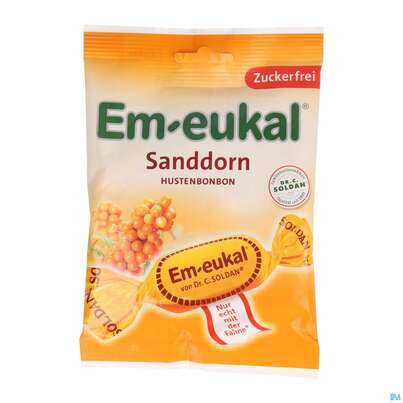 Em-eukal Bonbons Zuckerfrei Sanddorn 75g, A-Nr.: 3257946 - 01