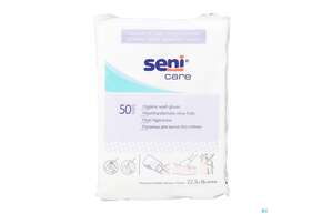 Sie sehen eine Packung Waschhandschuhe Seni Care Unfoliert 50st, Produktbild: 01 Waschhandschuhe Seni Care Unfoliert 50st, A-Nr.: 3215267 - 01