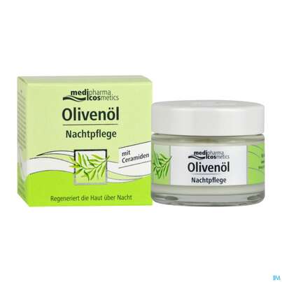 Sie sehen eine Packung Oliven Oel Dr.theiss Nachtpflege 50ml, Produktbild: 06 Oliven Oel Dr.theiss Nachtpflege 50ml, A-Nr.: 3204654 - 06