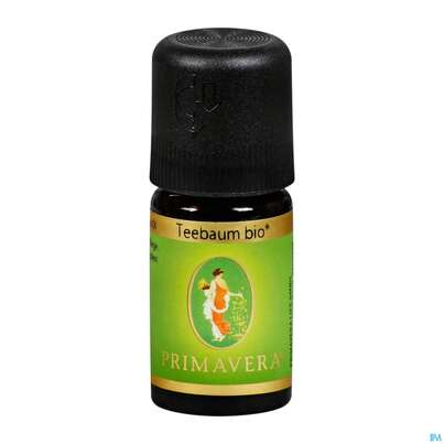 Sie sehen eine Packung Aetherische Oele Primavera Teebaum Bio 5ml, Produktbild: 04 Aetherische Oele Primavera Teebaum Bio 5ml, A-Nr.: 2604535 - 04
