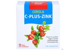 Sie sehen eine Packung Vitamin C Cerola +zink Taler Dr.grandel Nr.13 32st, Produktbild: 01 Vitamin C Cerola +zink Taler Dr.grandel Nr.13 32st, A-Nr.: 2701215 - 01
