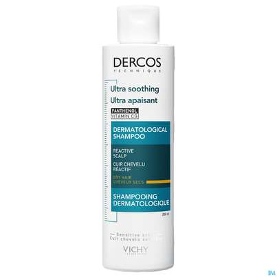 Sie sehen eine Packung Shampoon Vichy/dercos Ultra/sensible Kopfhaut Trocken 200ml, Produktbild: 05 Shampoon Vichy/dercos Ultra/sensible Kopfhaut Trocken 200ml, A-Nr.: 4442930 - 05