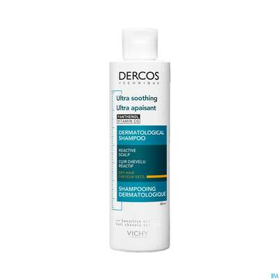 Sie sehen eine Packung Shampoon Vichy/dercos Ultra/sensible Kopfhaut Trocken 200ml, Produktbild: 06 Shampoon Vichy/dercos Ultra/sensible Kopfhaut Trocken 200ml, A-Nr.: 4442930 - 06