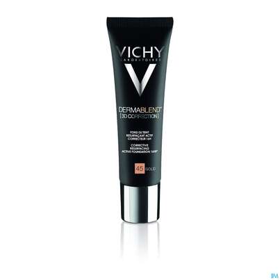 Sie sehen eine Packung Vichy Dermablend 3d Coverflow 45 Gold 30ml, Produktbild: 10 Vichy Dermablend 3d Coverflow 45 Gold 30ml, A-Nr.: 4436013 - 10
