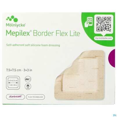 Wundverband Mepilex Silikon Border/flex/lite 7,5x 7,5cm 5st, A-Nr.: 3067849 - 02