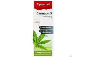 Sie sehen eine Packung Cannabis 5 Dosierspray Alpinamed 10ml, Produktbild: 01 Cannabis 5 Dosierspray Alpinamed 10ml, A-Nr.: 5448886 - 01