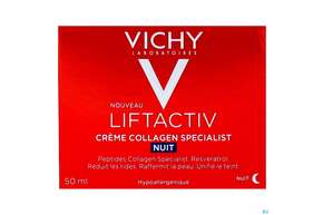 Sie sehen eine Packung Vichy Liftactiv Collagen/specialist Nacht 50ml, Produktbild: 01 Vichy Liftactiv Collagen/specialist Nacht 50ml, A-Nr.: 5344141 - 01