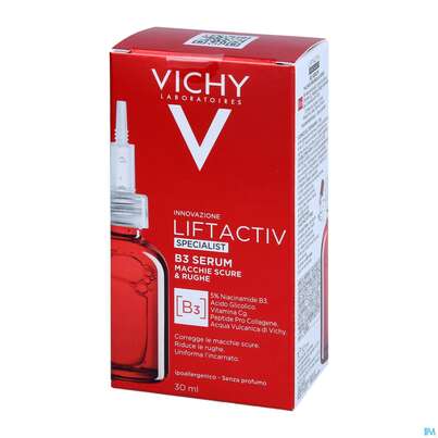 Sie sehen eine Packung Vichy Liftactiv Serum B3 30ml, Produktbild: 03 Vichy Liftactiv Serum B3 30ml, A-Nr.: 5427140 - 03