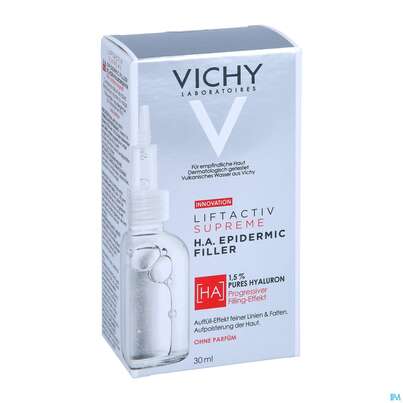 Sie sehen eine Packung Vichy Liftactiv H.a Epidermic Filler 30ml, Produktbild: 07 Vichy Liftactiv H.a Epidermic Filler 30ml, A-Nr.: 5304880 - 07