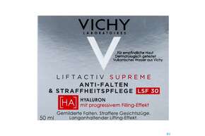 Sie sehen eine Packung Vichy Liftactiv/supreme Anti-falten Lsf30 Straffheitspflege 50ml, Produktbild: 01 Vichy Liftactiv/supreme Anti-falten Lsf30 Straffheitspflege 50ml, A-Nr.: 5304874 - 01