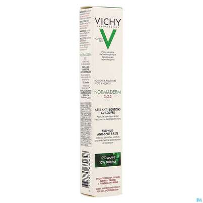 Sie sehen eine Packung Vichy Normaderm/phytosolution Anti-pickel Sulfur Paste 20ml, Produktbild: 03 Vichy Normaderm/phytosolution Anti-pickel Sulfur Paste 20ml, A-Nr.: 5304845 - 03