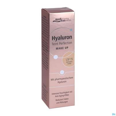 Sie sehen eine Packung Hyaluron Teint Perfection Make-up Natural Sand 30ml, Produktbild: 05 Hyaluron Teint Perfection Make-up Natural Sand 30ml, A-Nr.: 4834765 - 05