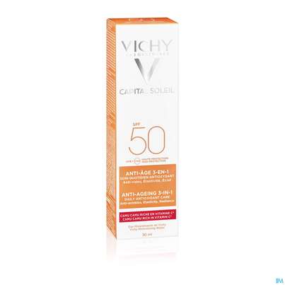 Sie sehen eine Packung Sonnenprodukte Vichy Ideal Soleil Anti-age Creme Lsf50 50ml, Produktbild: 03 Sonnenprodukte Vichy Ideal Soleil Anti-age Creme Lsf50 50ml, A-Nr.: 4802647 - 03
