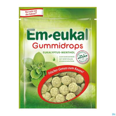 Em-eukal Gummidrops Zuckerhaltig Eukalyptus Menthol 90g, A-Nr.: 4335252 - 01