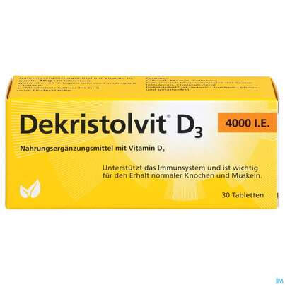 Dekristolvit D3 4000ie Tabl 30st, A-Nr.: 4324231 - 01