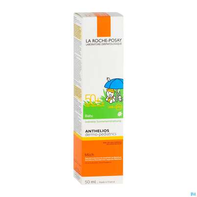 Sie sehen eine Packung Sonnenprodukte La Roche Posay Anthelios 50+/uva 39 Babymilch 50ml, Produktbild: 05 Sonnenprodukte La Roche Posay Anthelios 50+/uva 39 Babymilch 50ml, A-Nr.: 4309651 - 05