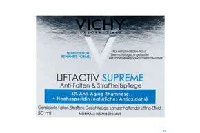 Sie sehen eine Packung Vichy Liftactiv/supreme Normale Haut 50ml, Produktbild: 01 Vichy Liftactiv/supreme Normale Haut 50ml, A-Nr.: 4261447 - 01