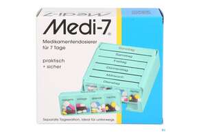 Medikamentendosierer Medi-7 -pharmag 1 Woche Tuerkis 1st, A-Nr.: 3742647 - 01