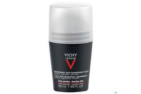 Sie sehen eine Packung Vichy Homme Deo Extreme 72h Int.regulierend 50ml, Produktbild: 01 Vichy Homme Deo Extreme 72h Int.regulierend 50ml, A-Nr.: 3724388 - 01