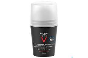 Sie sehen eine Packung Vichy Homme Deodorant Empfindl.haut 48h 50ml, Produktbild: 01 Vichy Homme Deodorant Empfindl.haut 48h 50ml, A-Nr.: 3724394 - 01