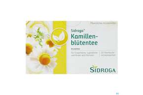 Sie sehen eine Packung Sidroga Tee Doppelkammerbeutel Kamillenblueten 20st, Produktbild: 01 Sidroga Tee Doppelkammerbeutel Kamillenblueten 20st, A-Nr.: 2429279 - 01