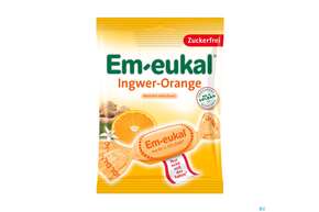 Em-eukal Bonbons Zuckerfrei Ingwer-orange 75g, A-Nr.: 3997873 - 01